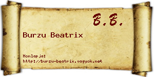 Burzu Beatrix névjegykártya